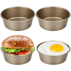 4 Inch Hamburger Moulds Mini Hot Dog Bun Hamburger Embryo Cake Mould Baking Cheese Cheese Round Baking Tray